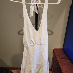 Altered State White Halter Mini Dress